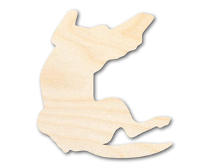 Unfinished Wood Belly Rubs Dog Silhouette | DIY Dog Craft Cutout | up to 36" DIY