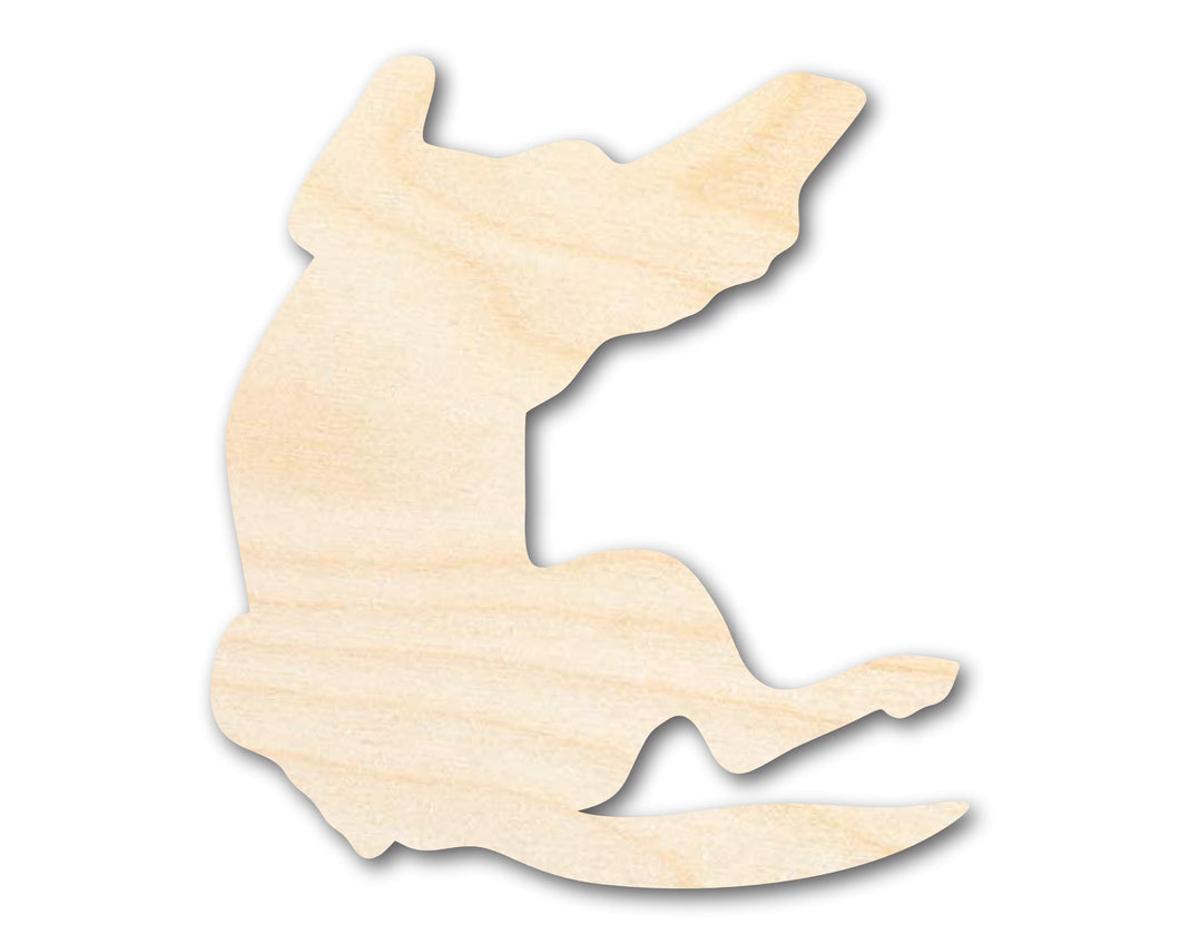 Unfinished Wood Belly Rubs Dog Silhouette | DIY Dog Craft Cutout | up to 36
