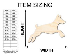 Unfinished Wood Jumping Agility Dog Silhouette | DIY Dog Craft Cutout | up to 36" DIY