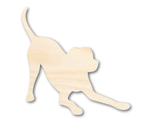 Load image into Gallery viewer, Unfinished Wood Play Bow Dog Silhouette | DIY Dog Craft Cutout | up to 36&quot; DIY
