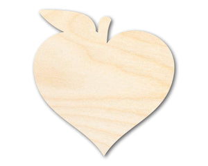 Unfinished Wood Apple Heart Shape | Teacher Appreciation | Kids Crafts | Apple Lovers | Craft Cutout | up to 36" DIY