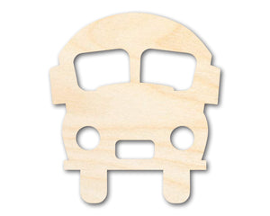 Unfinished Wood Cute School Bus Shape | Back to School | Kids Crafts | Craft Cutout | up to 36" DIY