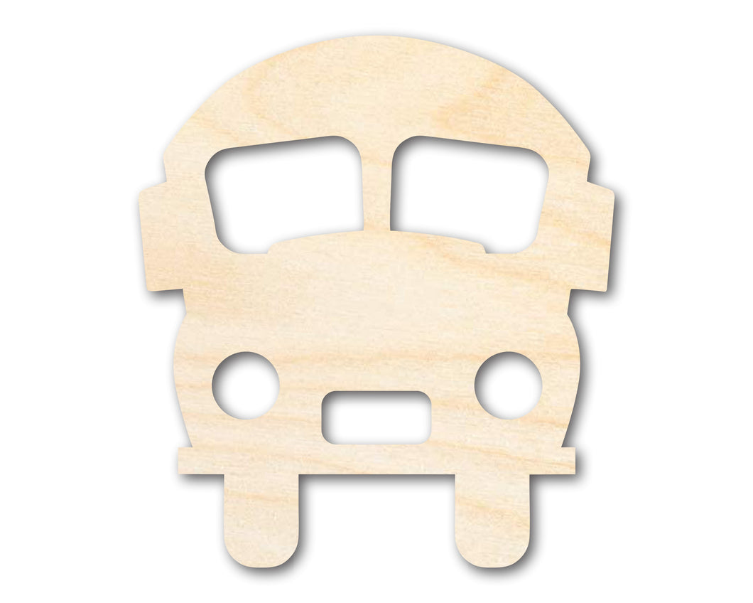 Unfinished Wood Cute School Bus Shape | Back to School | Kids Crafts | Craft Cutout | up to 36