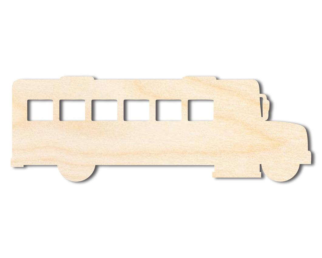 Unfinished Wood School Bus Shape | Back to School | Kids Crafts | Craft Cutout | up to 36