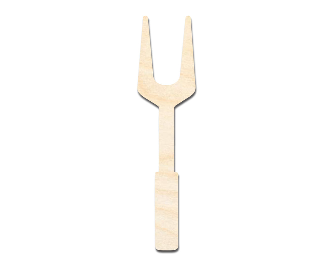 Unfinished Wood BBQ Fork Shape | Craft Cutout | up to 36