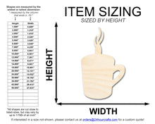 Load image into Gallery viewer, Unfinished Steamy Mug Shape | Craft Cutout | up to 36&quot; DIY
