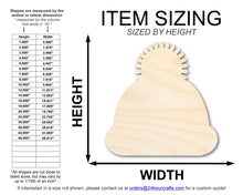 Load image into Gallery viewer, Unfinished Wood Winter Hat Silhouette | DIY Winter Craft Cutout | up to 36&quot; DIY
