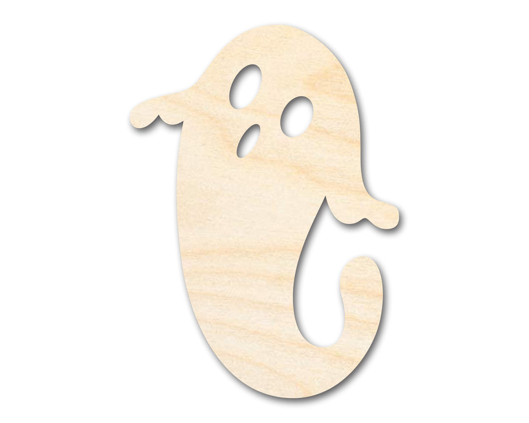 Unfinished Wood Ghost Shape | Craft Cutout | up to 36
