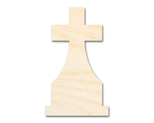 Load image into Gallery viewer, Unfinished Wood Tombstone Cross Shape | Craft Cutout | up to 36&quot; DIY
