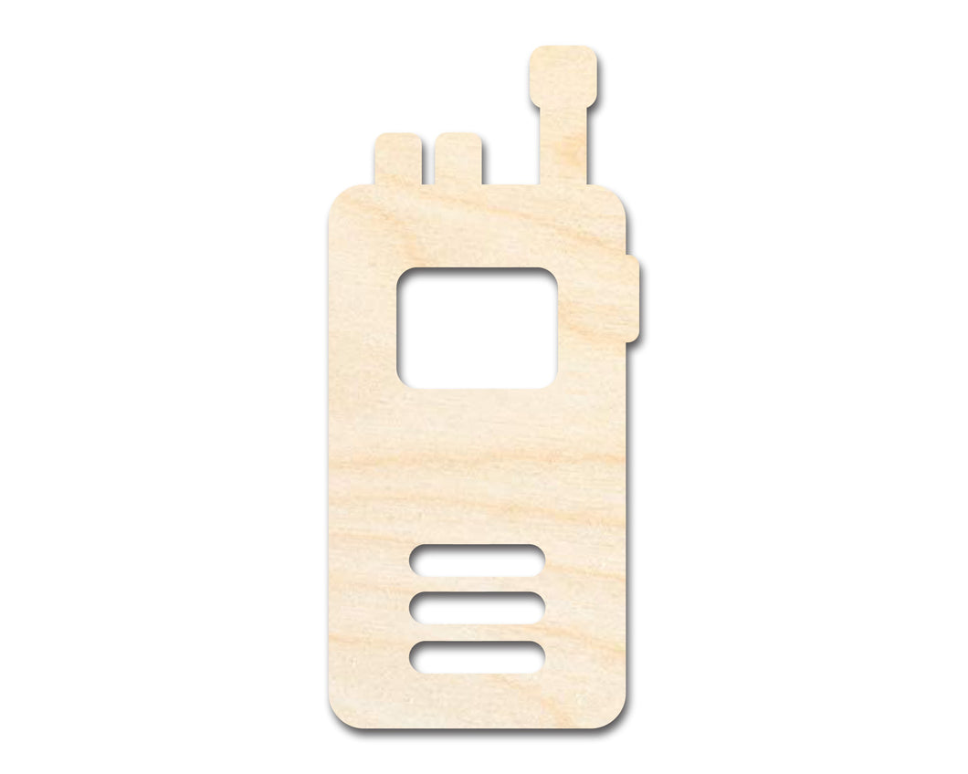 Unfinished Wood Walkie Talkie Shape | Craft Cutout | up to 36