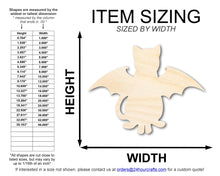 Load image into Gallery viewer, Unfinished Wood Bat Cat Shape | DIY Halloween Cat Craft Cutout | up to 36&quot; DIY
