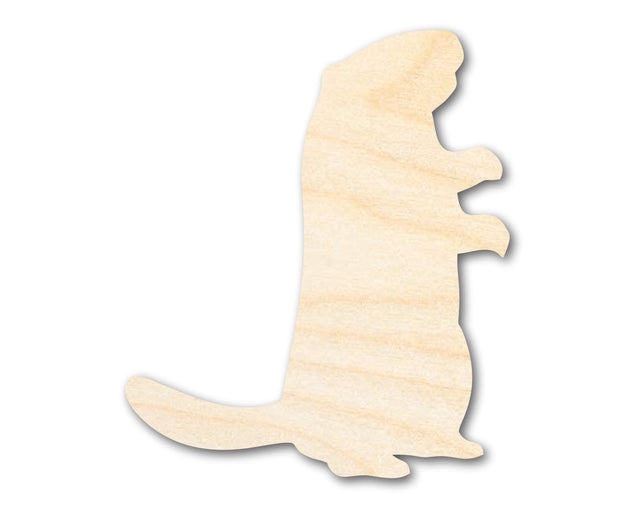 Unfinished Wood Standing Groundhog Shape | Groundhog Day | DIY Craft Cutout | up to 46