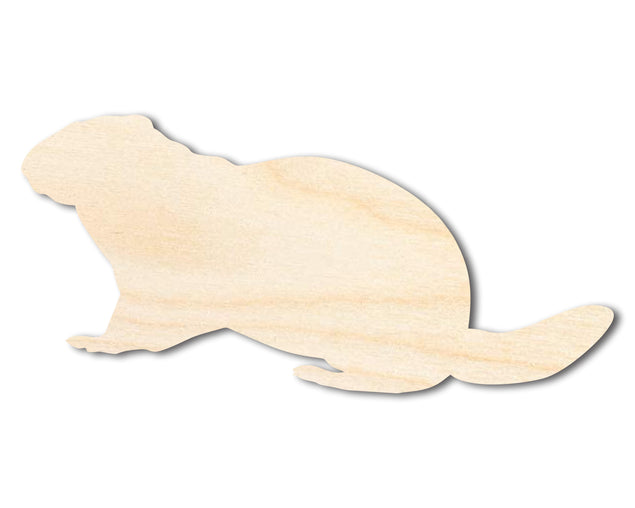 Unfinished Wood Sitting Groundhog Shape | Groundhog Day | DIY Craft Cutout | up to 46