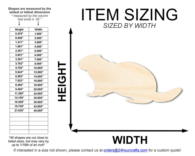 Unfinished Wood Sitting Groundhog Shape | Groundhog Day | DIY Craft Cutout | up to 46