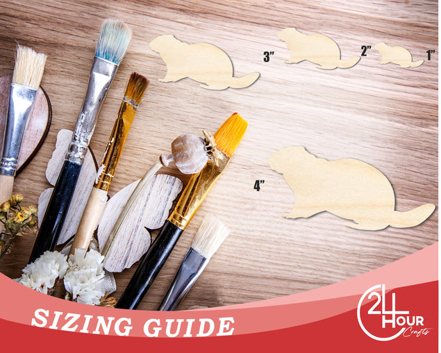 Unfinished Wood Sitting Groundhog Shape | Groundhog Day | DIY Craft Cutout | up to 46