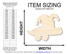 Load image into Gallery viewer, Unfinished Wood Alligator Jester Shape | Mardi Gras | DIY Craft Cutout | up to 46&quot; DIY
