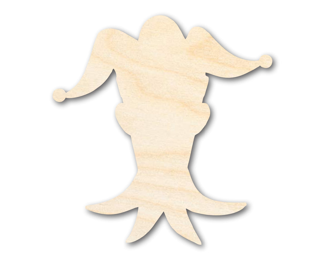 Unfinished Wood Jester Head Silhouette | Mardi Gras | DIY Craft Cutout | up to 46