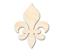 Load image into Gallery viewer, Unfinished Wood Fleur-di-Lis Silhouette | Mardi Gras | DIY Craft Cutout | up to 46&quot; DIY
