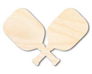 Unfinished Crossed Pickleball Paddle Shape | DIY Craft Cutout | up to 46" DIY