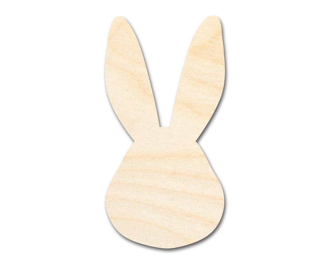 Bigger Better | Unfinished Wood Bunny Head Silhouette |  DIY Craft Cutout