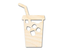 Load image into Gallery viewer, Unfinished Iced Coffee Shape | DIY Craft Cutout | up to 46&quot; DIY
