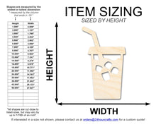Load image into Gallery viewer, Unfinished Iced Coffee Shape | DIY Craft Cutout | up to 46&quot; DIY
