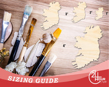 Load image into Gallery viewer, Unfinished Ireland Silhouette | DIY Craft Cutout | up to 46&quot; DIY
