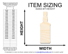 Load image into Gallery viewer, Unfinished Whisky Bottle Shape | DIY Craft Cutout | up to 46&quot; DIY
