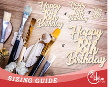 Load image into Gallery viewer, Unfinished Happy Eighteenth Birthday Shape | DIY Craft Cutout | up to 46&quot; DIY
