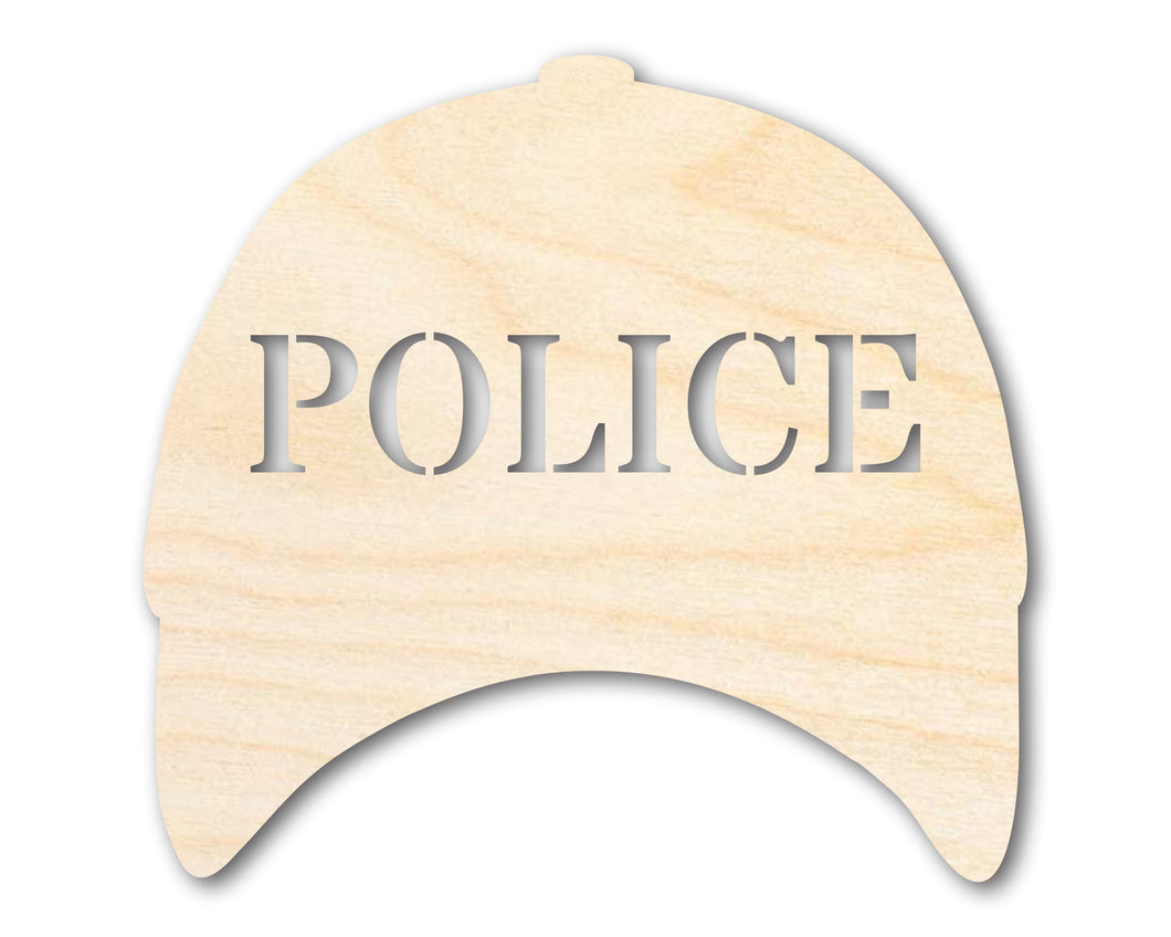 Unfinished Police Cap Shape | DIY Craft Cutout | up to 46
