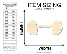 Load image into Gallery viewer, Unfinished Barbell Shape | DIY Craft Cutout | up to 46&quot; DIY
