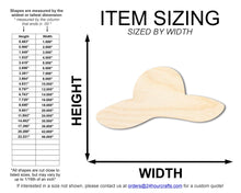 Load image into Gallery viewer, Unfinished Sun Hat Shape | DIY Craft Cutout | up to 46&quot; DIY
