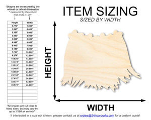 Unfinished Hula Grass Skirt Shape | DIY Craft Cutout | up to 46" DIY