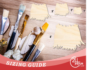 Unfinished Hula Grass Skirt Shape | DIY Craft Cutout | up to 46" DIY