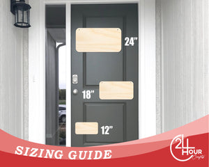 Unfinished Rounded Rectangle Door Hanger | DIY Craft Cutout | Door Hanger | up to 24" DIY