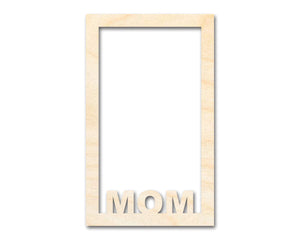 Unfinished Mom Frame Shape | DIY Craft Cutout | up to 46" DIY