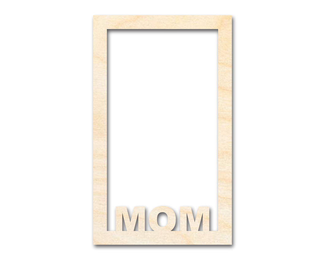 Unfinished Mom Frame Shape | DIY Craft Cutout | up to 46