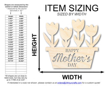 Load image into Gallery viewer, Unfinished Happy Mother&#39;s Day Flower Pot Shape | DIY Craft Cutout | up to 46&quot; DIY
