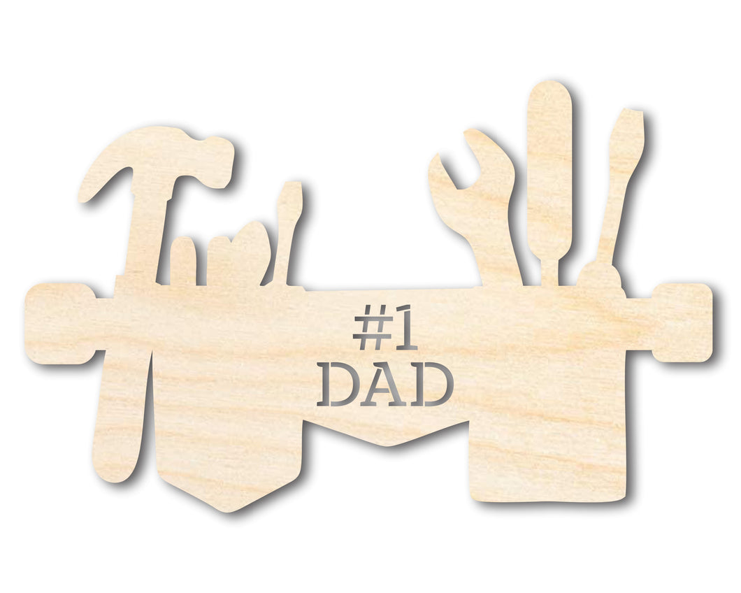 Unfinished Dad Tool Belt Shape | DIY Craft Cutout | up to 46