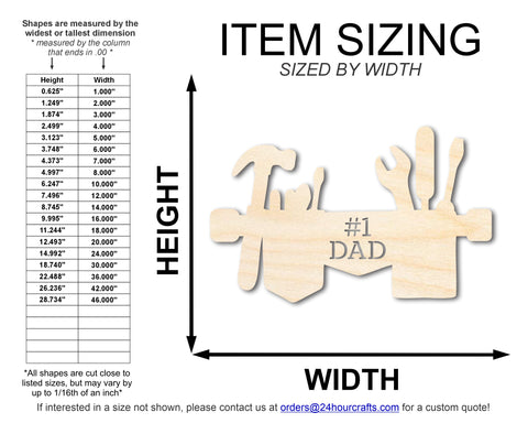 Unfinished Dad Tool Belt Shape | DIY Craft Cutout | up to 46" DIY