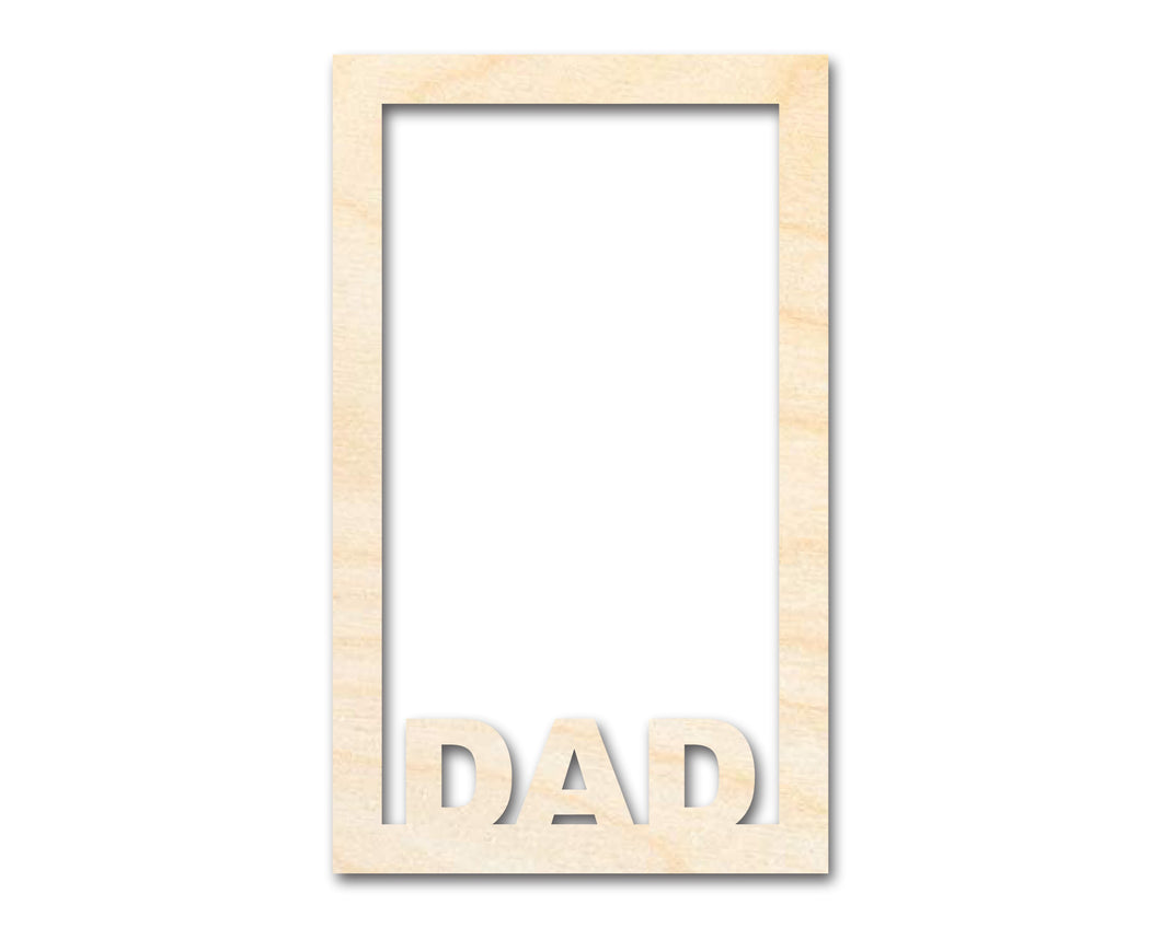 Unfinished Dad Frame Shape | DIY Craft Cutout | up to 46