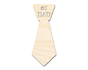 Unfinished Dad Tie Shape | DIY Craft Cutout | up to 46" DIY