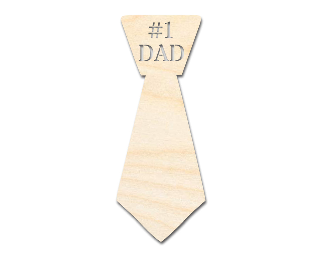 Unfinished Dad Tie Shape | DIY Craft Cutout | up to 46