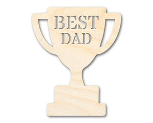 Unfinished Best Dad Trophy Shape | DIY Craft Cutout | up to 46" DIY