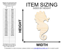 Load image into Gallery viewer, Unfinished Cute Seahorse Shape | DIY Craft Cutout | up to 46&quot; DIY
