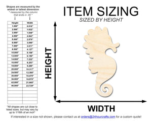 Unfinished Cute Seahorse Shape | DIY Craft Cutout | up to 46" DIY