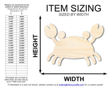 Load image into Gallery viewer, Unfinished Cute Crab Shape | DIY Craft Cutout | up to 46&quot; DIY
