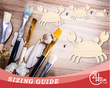 Load image into Gallery viewer, Unfinished Cute Crab Shape | DIY Craft Cutout | up to 46&quot; DIY
