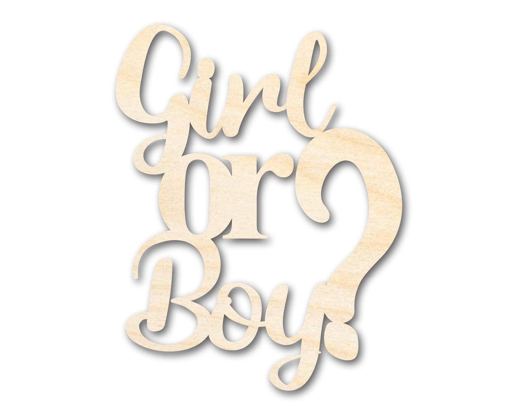 Unfinished Girl or Boy Sign Shape | DIY Craft Cutout | up to 46
