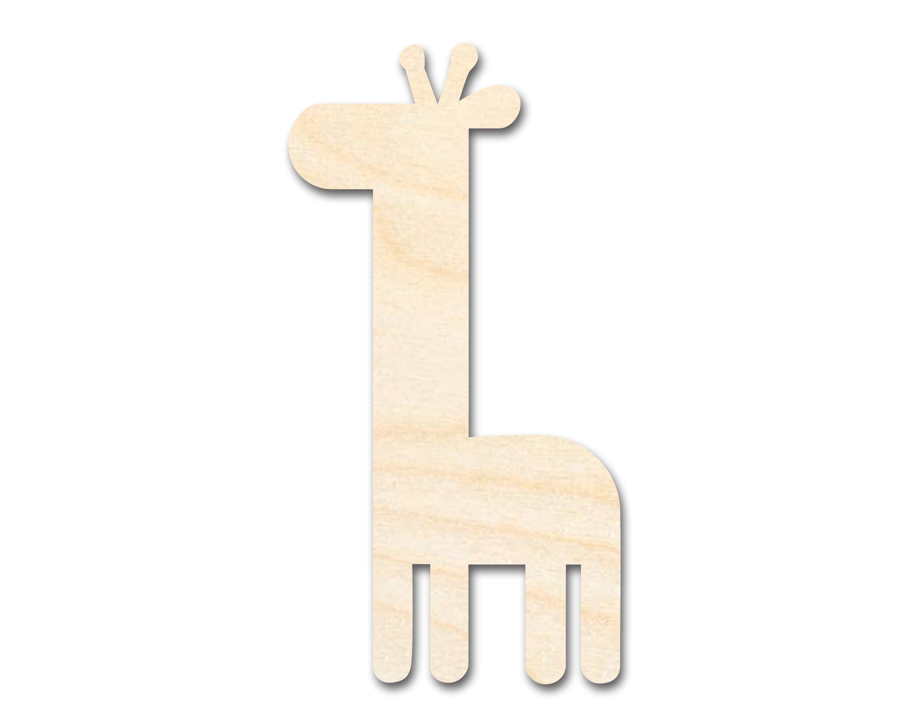 Unfinished Wood Cute Giraffe Shape  | DIY Craft Cutout | up to 46
